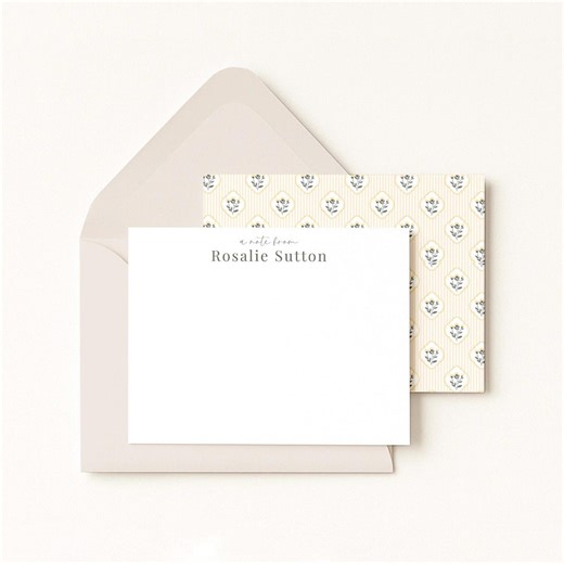 Personalized Thank You Cards, Custom Note Cards, Monogram Stationery, Note Cards With Envelopes, Floral Stationary Gift Set, Thank You Notes - Etsy