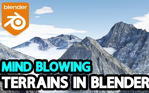 iBlender中文版插件 TerrainScapes 地编地形环境设计风貌Terrain Scapes Blender教程