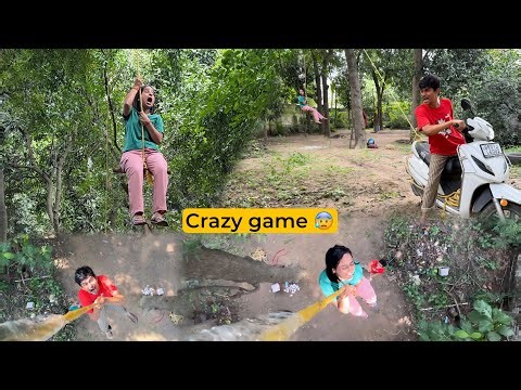 Hanging on a rope game 😰 | Adventures