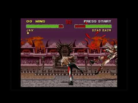 Mortal Kombat II SNES Jax vs Shao Kahn (Playthrough Preview)
