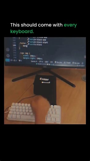 Artificial Intelligence (Ai) •Technology • Robotics on Instagram: "Every keyboard needs this. Forget tapping Enter. This oversized key is designed to take a full-force fist slam. No finesse. No control. Just impact. Built for peak frustration when the internet is doing the most. Perfect for rage replies, heated debates, and sweaty gaming moments. Would you add this to your setup? 💥⌨️ 👉👉Fallow @aiupdates.hub for more fascinating AI and robotics developments #Technology #funny #gadgets #innovat