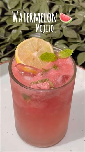 Fresh 🍉 + Mint 🌿 + Lime 🍋 = Perfect Watermelon Mojito 🍹✨