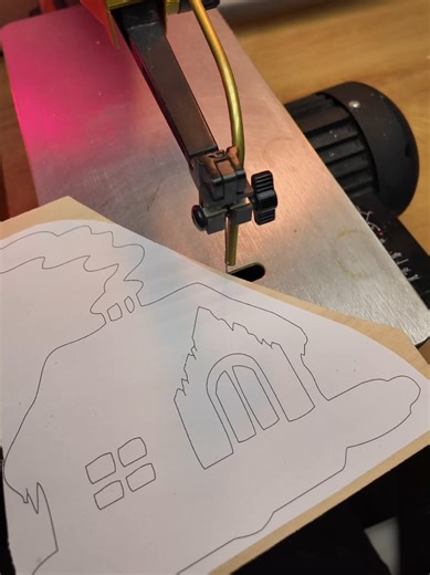 Building my own winter wonderland! 🏠❄️ This wooden cottage is the definition of COZY. ✨ #fyp #CozyHome #Satisfying #Woodwork