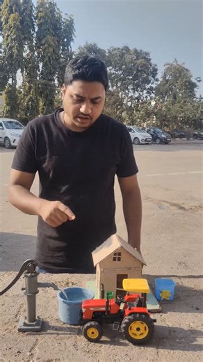 Hand Pump Se Pani Nikalne Wala Working Model | DIY Science Project 🏠🚜#shorts