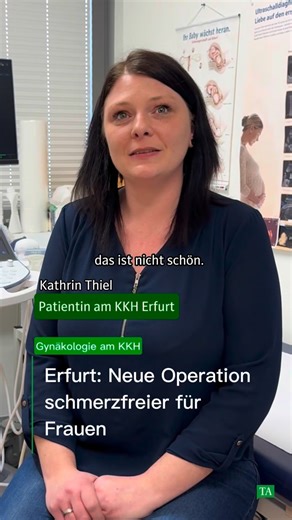 Thüringer Allgemeine Erfurt on Instagram: "Kathrin Thiel ist eine der ersten Frauen, die am Katholischen Krankenhaus Erfurt „St. Johann Nepomuk“ einen operativen Eingriff nach einer neuen minimalinvasiven Operationsmethodik hat durchführen lassen. Wegen eines Myoms sowie verschiedener Beschwerden wurde ihr die Gebärmutter entfernt. Wie sie sich nur anderthalb Wochen nach dem Eingriff fühlt, beschrieb sie im Gespräch. „Mit der Einführung von vNOTES möchten wir unseren Patientinnen eine schonende,