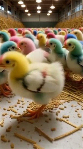 colorful chicks amazing video#fluffychicks#cuteanimals