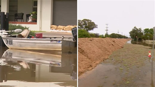 Floodwaters along the Murray River in northern Victoria rise