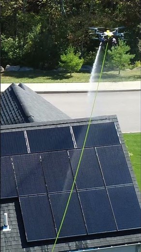 E&S Drone Wash - Rhode Island - Solar Panels Get Sprayed! Watch What Happens Next!