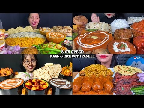 ASMR: Eating Butter Naan with butter paneer eating challenge 😍😋 butter chicken Mukbang🤤
