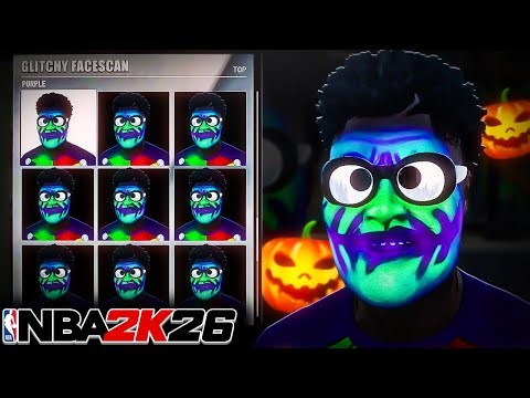 BEST WAY TO GET THE GLOW JOKER FACESCAN IN NBA 2K26! *NEW* CUSTOM GLOWING HALLOWEEN FACESCAN! 🎃😮