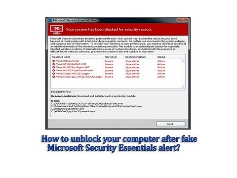 Remove Fake Microsoft Security Essentials Alert by Britec