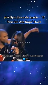 83K views · 6.1K reactions | ✨Aaliyah Live at the Apollo — “If Your Girl Only Knew” A moment in music history. Aaliyah stepped on that Apollo stage with pure confidence, smooth vocals, and that signature 90s cool. #Aaliyah #IfYourGirlOnlyKnew #90sRNB #ApolloTheater #LivePerformance #goodvibesonly #MusicLovers #ilovemusic | I Love Music | Facebook