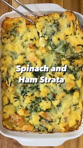 Possibly the most decadent leftovers concoction: a strata! All you need are eggs, milk, bread, loads of cheese, which are tossed in a casserole dish and bake up into a savory, custardy bread pudding with crusty tops and bubbly cheese. The strata is perfect for a variety of mix-ins. Our favorite combo? Spinach and ham. Get the recipe: http://bit.ly/3Glr6MU | Christopher Kimball’s Milk Street