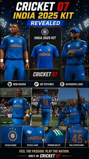 Cricket 07 team india 2025 kit install tutorial #cricket