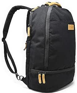 Amber & Ash Everyday Backpack - Slim, Durable & Soft Travel Backpack - Black