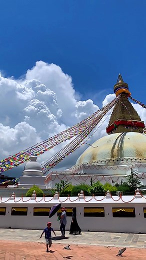 Beautiful Scene of Boudhanath Stupa with Melody