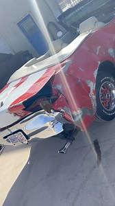 Car was parked and hit by a drunk driver after the drunk took down two palm trees and a light pole. | Crash! Customs