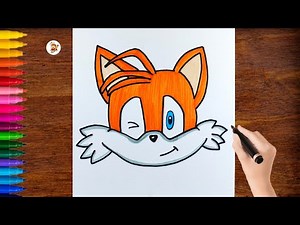 How to Draw and Color Tails | Easy Sonic Character Drawing for Kids