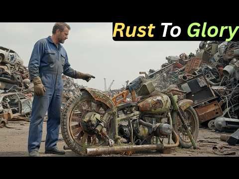 “Full Restoration of an Abandoned 1960s Heavy Chopper Motorcycle One Year Transformation”