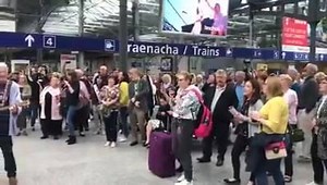 WATCH Incredible moment over 120 voices belt out Pink Floyd 'Wish You Were Here' in Dublin Train Station | Rock & Metal