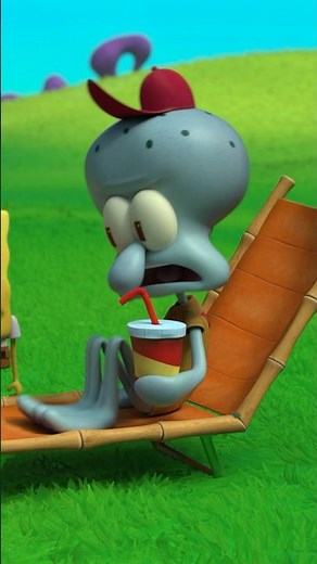 Squidward is the laziest camp counselor EVER at Kamp Koral #shorts