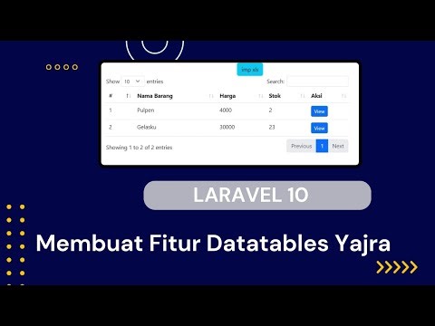 Laravel 10 Dan Bootstrap 5 - Membuat Fitur DataTables Yajra