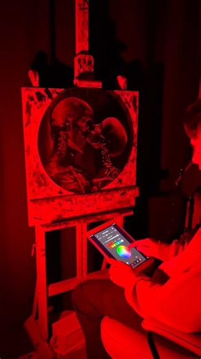 This anaglyph artwork will blow your mind! 🤯 #artshorts