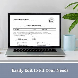 Editable Release of Information Form: Client Intake, Therapist Office (google Doc) - Etsy