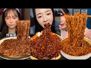 Eating Red Bean Noodles and Eggs [Mukbang Show] 먹방 Chinese Foods 매운 국수와 계란을 먹고 吃辣面和鸡蛋