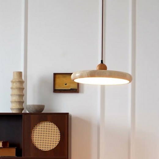 Lola Travertine Pendant Light – Organic Texture Meets Elegant Light