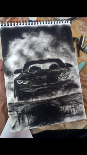Hyper Realistic BMW Drawing | Pencil Car Art Timelapse