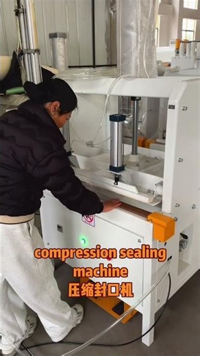 compression sealing machine for cushions, pillows, quilts and stuffed toys#manufacturing #machine