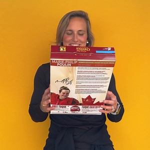 Everyone remembers seeing the faces of athletes on a Cheerios box. Imagine the feeling of seeing your own face on the box? 🤯 #TeamCanada | Cheerios