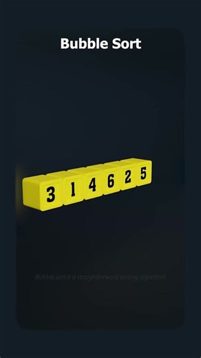 Bubble sorting algorithm explanation in 3D #programming #coding #algorithm #datastructure #software #learning #CareerAdvice #jobseeker