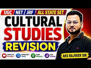 UGC NET English Literature 2026 🔥 Cultural Studies Complete Revision | Most Expected Topics & PYQs