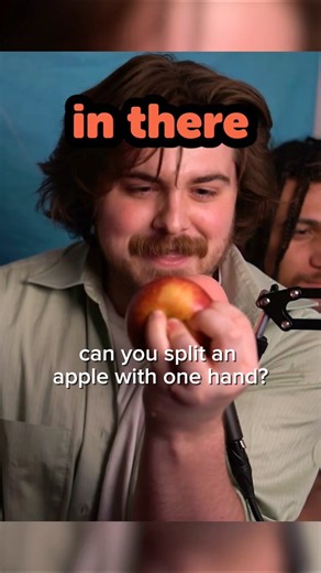 can you split an apple with one hand? #challenge