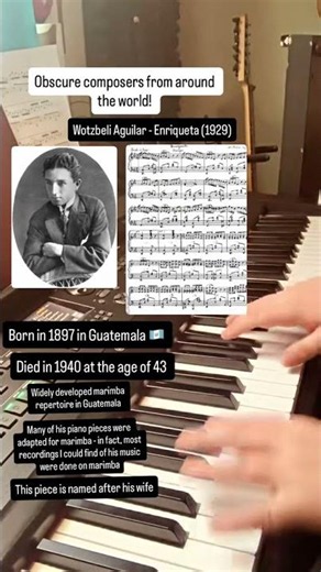 Wotzbelí Aguilar, Guatemalan composer famous for his marimba repertoire #guatemala #piano