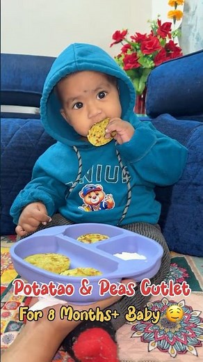 Crispy Potato Peas Cutlet for 8 Months+ Baby | Healthy Finger Food Recipe | Easy Peas & Potato Snack