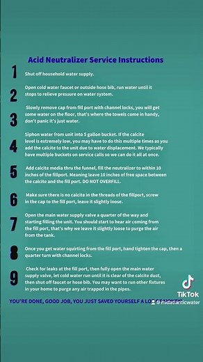 Acid Neutralizer Service Instructions