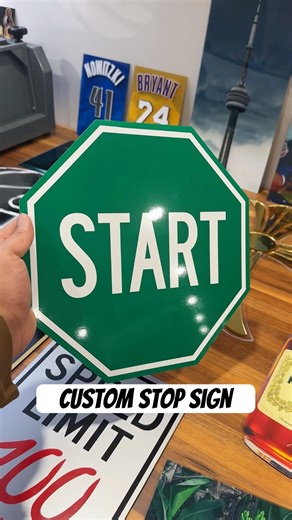 Making a custom Stop Sign! #wallart #acrylicsigns #acrylicprint #streetsign