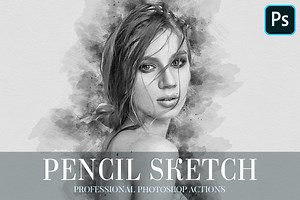 Pencil Sketch Photoshop Action, an Action Add-On by FixThePhoto