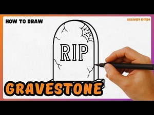 How to Draw GRAVESTONE - EASY Step by Step Tutorial [Halloween Edition]