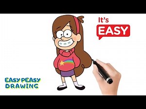 How To Draw Mabel Pines Gravity Falls | Step by Step art lesson for Beginners