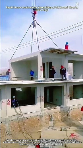 Rapid House Construction: Assembling a Full Second Floor in Half a Day! 🏗️
