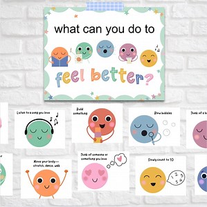 Coping Strategy Cards for Kids, Emotional Regulation, Calm Down Corner, School Counselling - Etsy