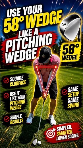 Use your 58° wedge like a pitching wedge! ⛳️ #golf #pgachampionship #golftips #youtubegolf #shorts