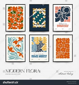 Abstract Floral Posters Template Modern Trendy Stock Vector (Royalty Free) 2278626863 | Shutterstock