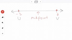 SOLVED:Use the number line to find the coordinate of the midpoint of each segment. U V CAN'T COPY THE GRAPH