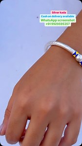 13K views · 1K reactions | New designer silver kada +91 9929595357 WhatsApp screenshot for order cash on delivery available instant order 70% off extra discount on website order #silver #new #bride #bangles #love #jewelry | Jodhpuri silver | Facebook
