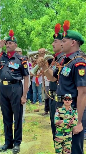 Soldier brothers saluting the martyred soldier Rambir